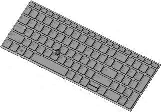 HP PointStick - replacement keyboard notebook - with touchpad - backlit - - for ZBook 15 Mobile Workstation. 17 G5 Mobile Workstation (L28407-041)