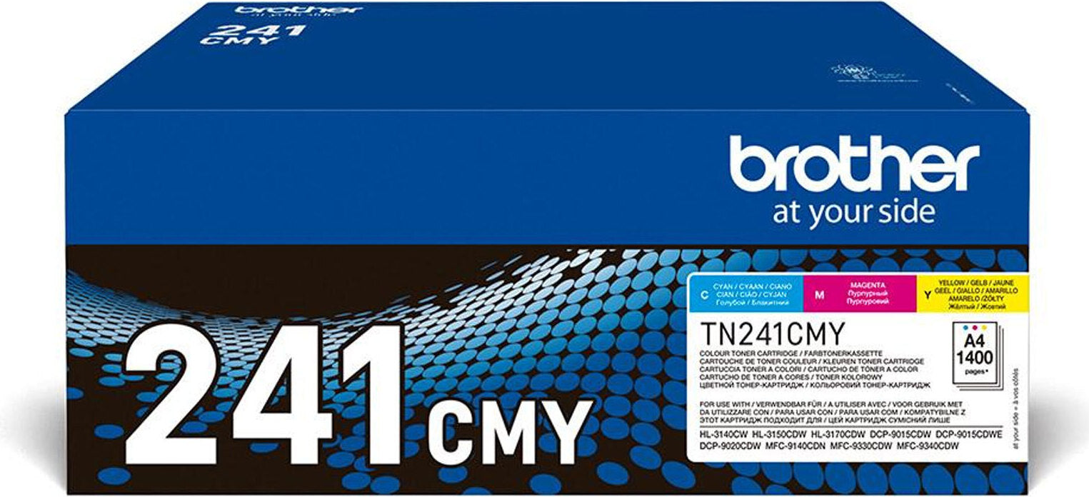 Brother TN241CMY - 3-pack - yellow. Magenta - Original - toner cartridge - BROTER DCP-9015. DCP-9020. HL-3140. HL-3150.