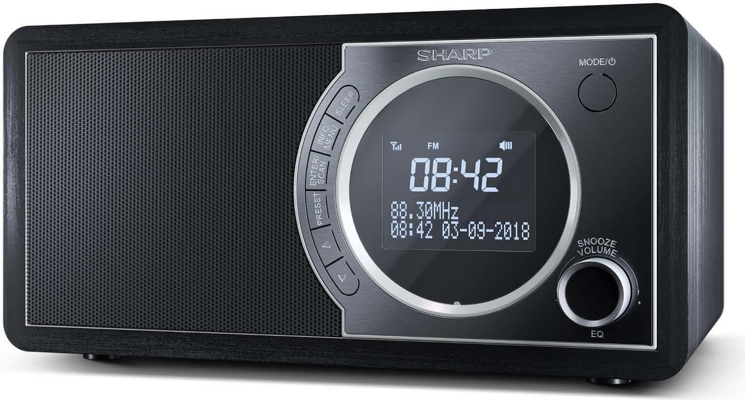 Sharp DR-450 (BK) - o'clock - DAB.DAB .FM - 3 W - LCD - black - single-color (DR450BK)