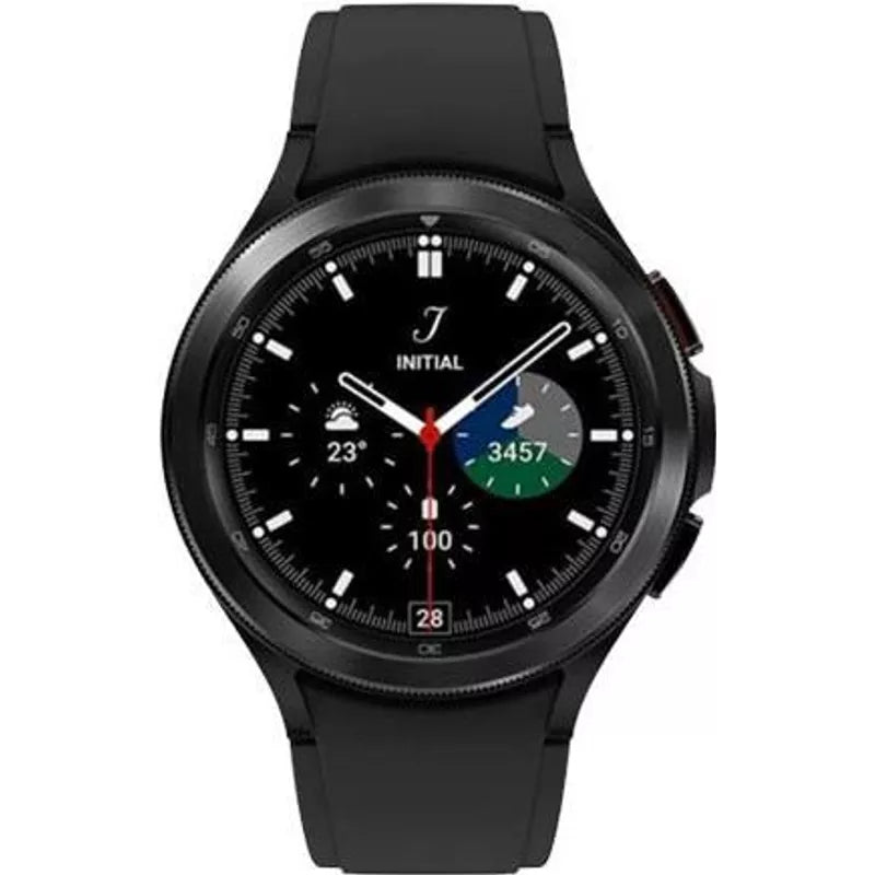 Samsung Galaxy Watch4 Classic - 46 mm - black - intelligent o'clock with Ridge Sport Band - Flouroelastomer - Black - Display 346 CM (14) - 16 GB