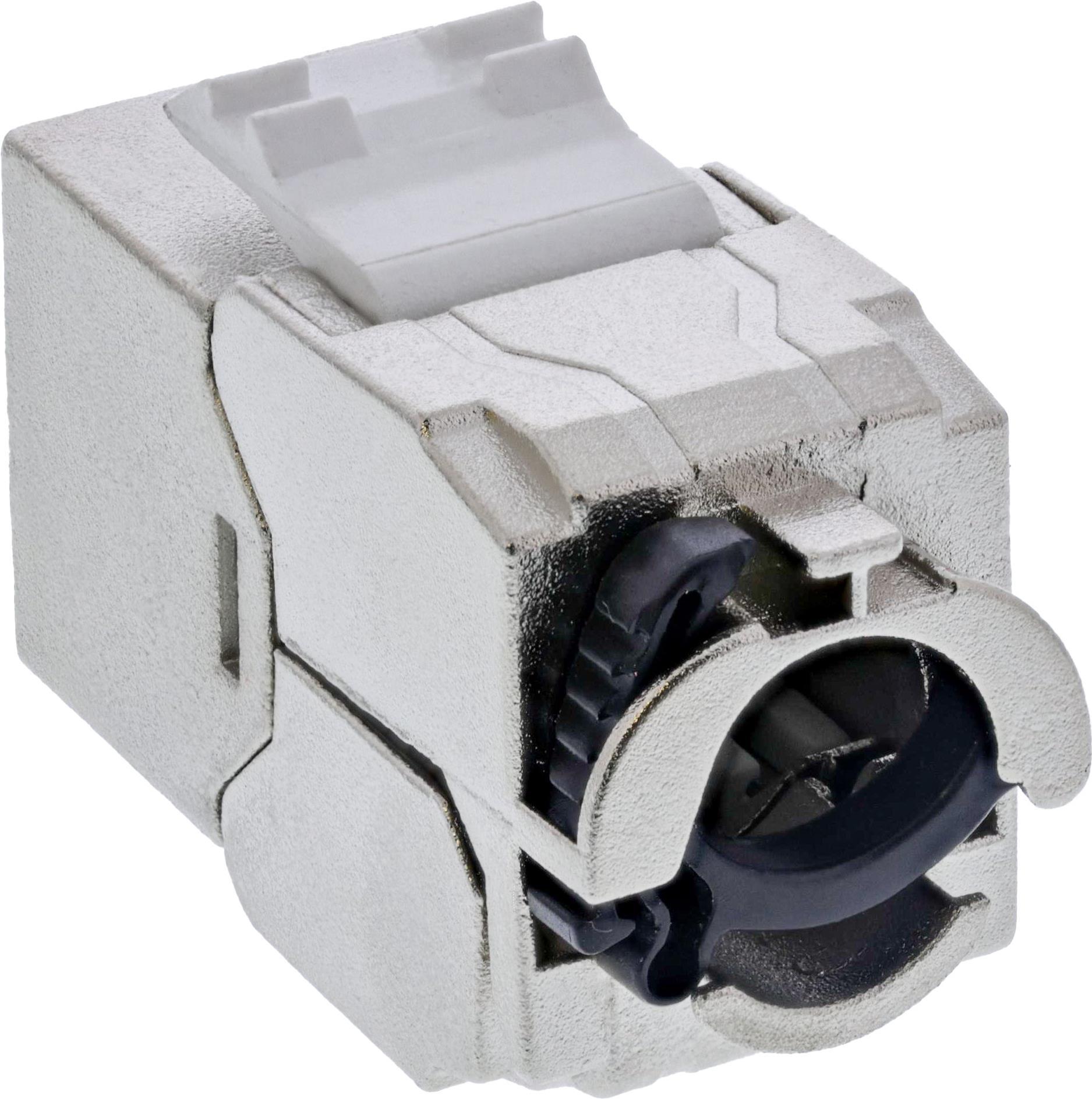 24er Bulk-Pack Inline Keystone RJ45 Slim. Snap-in. Cat6a. Integrated cable ties (B-76202P)