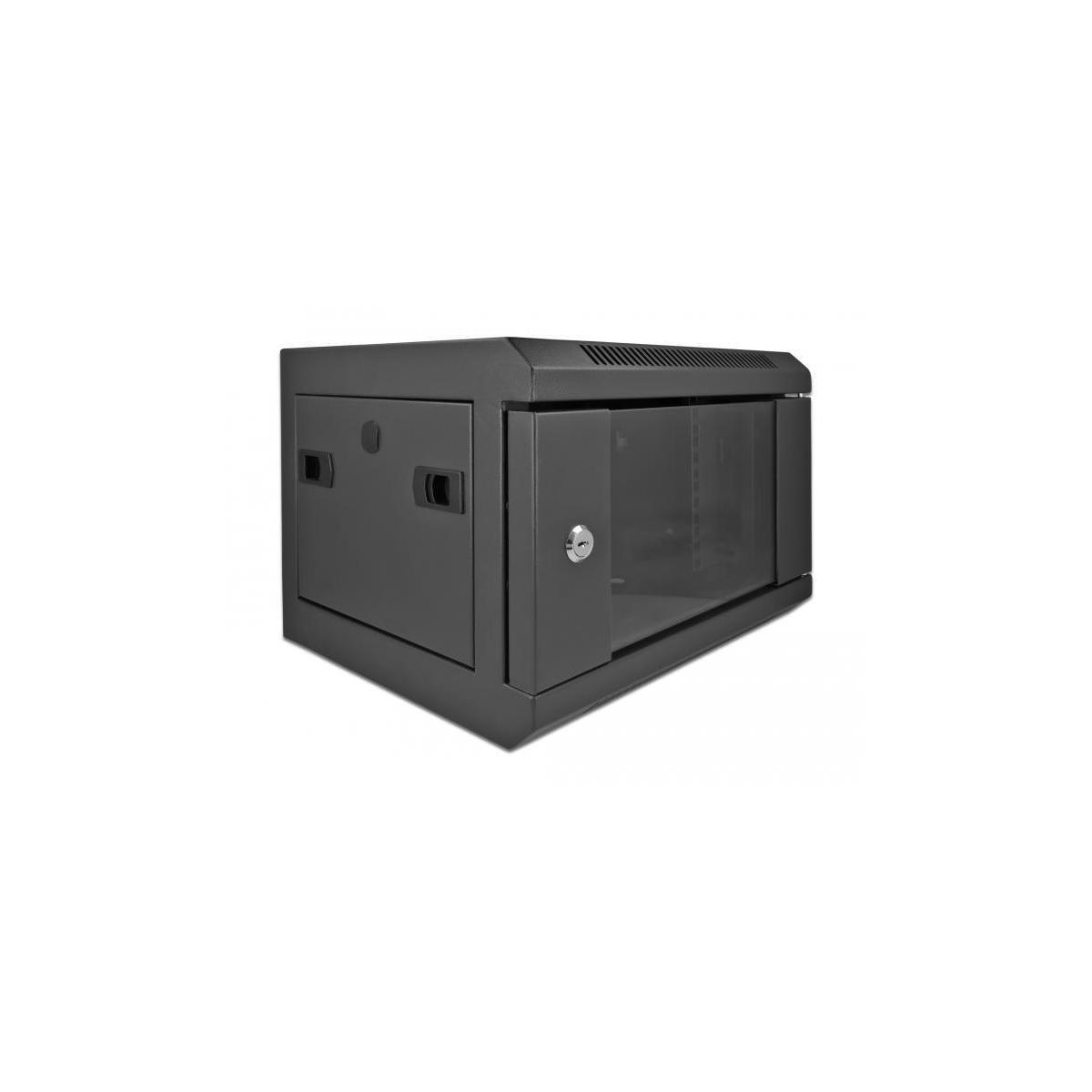 DELOCK - HEATHUSE - Suitable wall mounting - black - 4U - 25.4 cm (10) (43379)