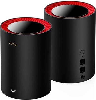 Cudy M3000 2-pack dual band (2.4 GHz5 GHz) Wi-Fi 6 (80211AX) black - red 1 internal (M3000 (2-pack)))