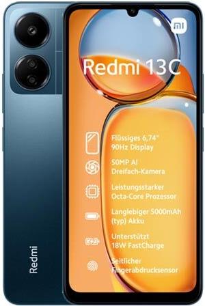 Xiaomi Redmi 13c 4128GB Dual SIM smartphone navy Blue EU (MZB0FL8EU)
