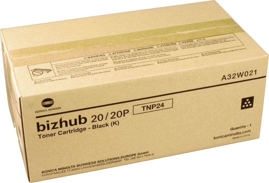 KONICA MINOLTA TNP-24 - black - original - toner cartridge - for bizhub 20. 20p
