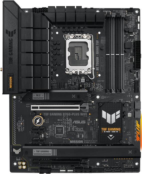 ASUS TUF Gaming B760-Plus WiFi - Intel - LGA 1700 - Celeron - Intel Core I3 - Intel Core I5- Intel Core i7 - LGA