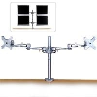 Lindy Dual Adjustable LCD ARMS - assembly component (2 joint arms) 2 LCD displays - silver - screen size 35.6 - 50.8 cm (14 - 50.80
