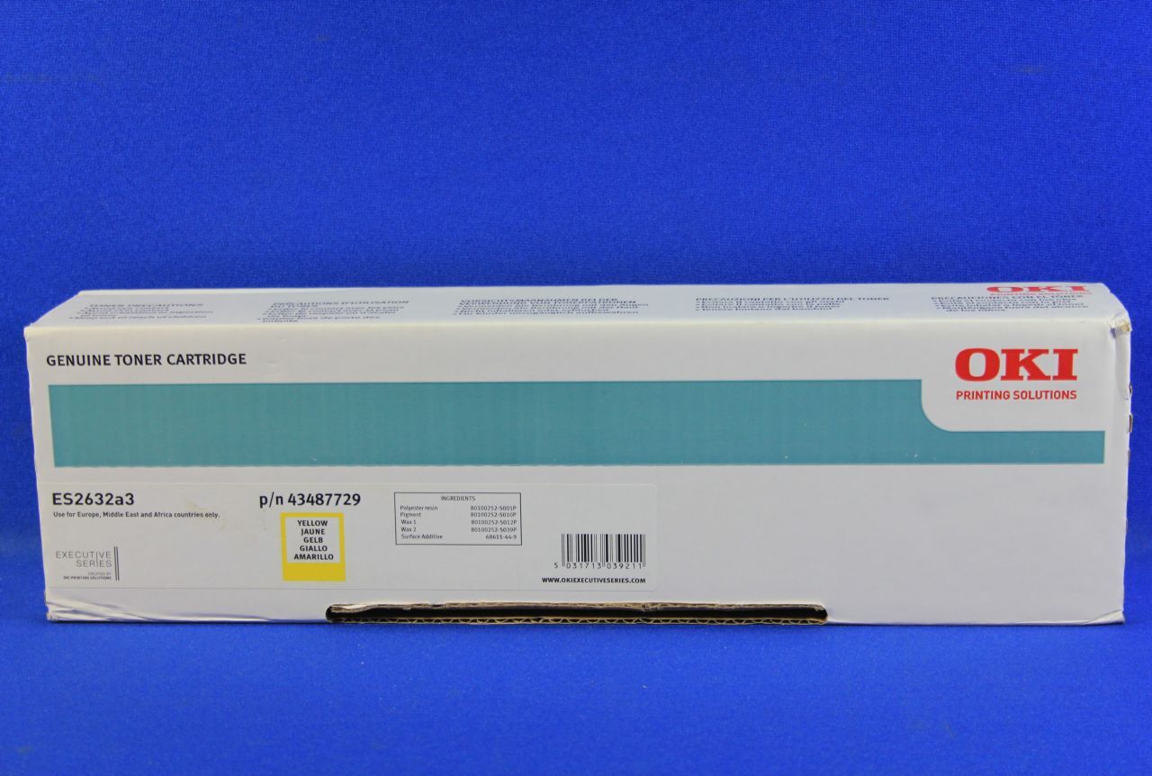 OKI - yellow - original - toner cartridge - for ES 2632 (43487729)