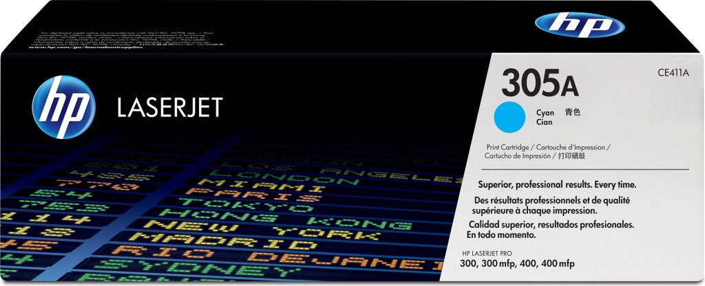 HP Toner CE411A (305a) - cyan - capacity 2600 pages (CE411A)
