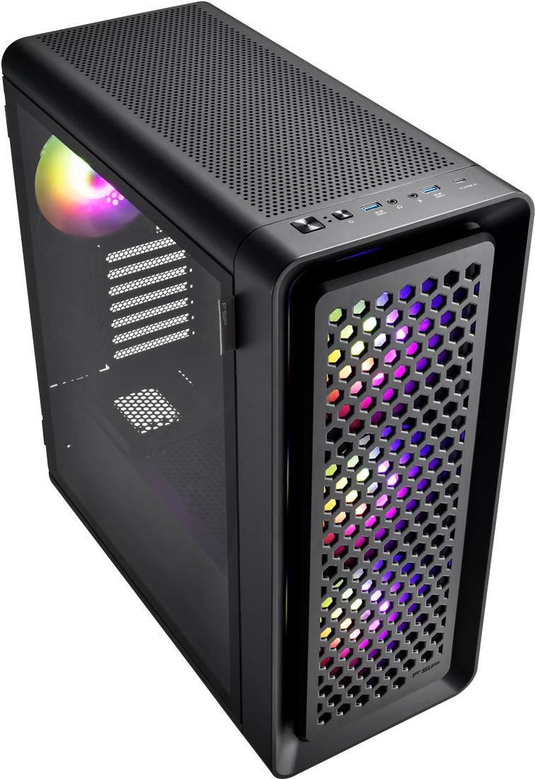 FSP CUT592 - Tower - PC - Black - ATX - MICRO ATX - Mini-ITX - SPCC - HALLY GLAS - MULTI (POC0000155)