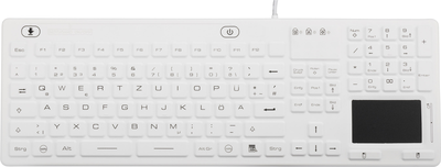 Renkforce IM-ICB110-WH keyboard USB QWERTZ German black - white (IM-ICB110-WH)