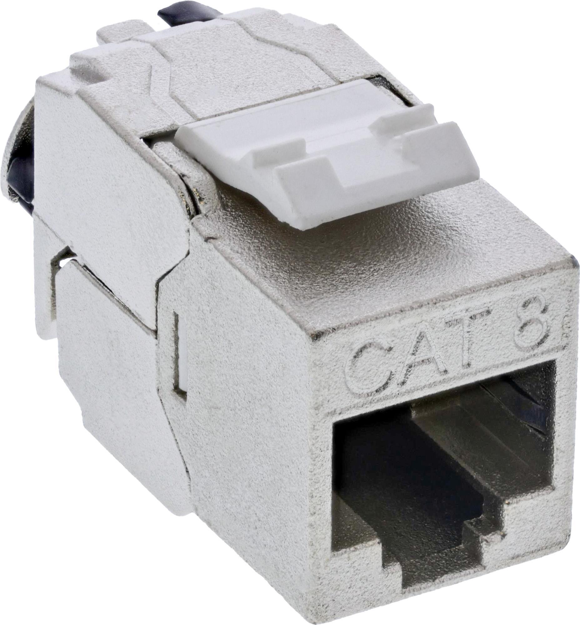 24er Bulk-Pack Inline Keystone RJ45 Slim. Snap-in. Cat81. Integrated cable ties (B-76202Q)