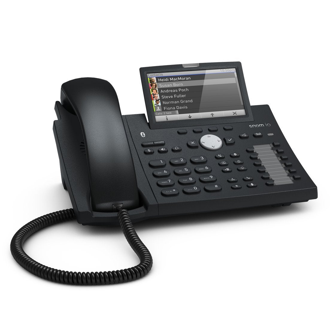 SNOM D375 - IP telephone - black - cable-related handset - table wall - in volume - Out-of - SIP-Info - 12 lines (4141)