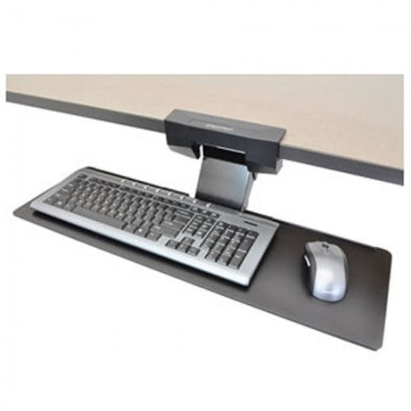 Ergotron neo-flex underdesk keyboard ARM - keyboard mouse shelf with stem-tede holder - black (97-582-009)