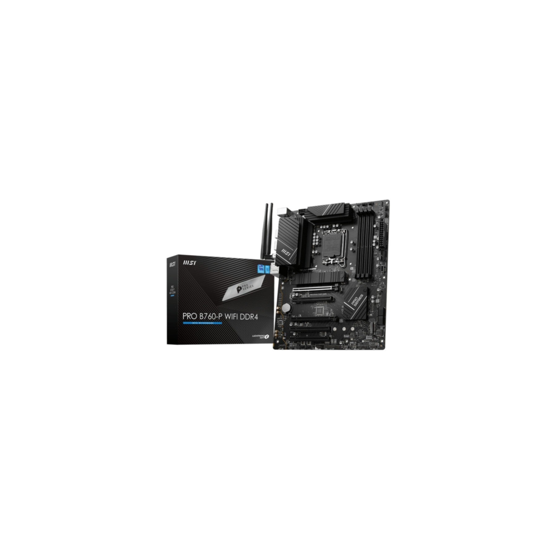MSI Pro B760-P WIFI DDR4 - Intel - LGA 1700 - Celeron - Intel Pentium Gold - LGA 1700 - DDR4-SDRAM - 128 GB (7D98