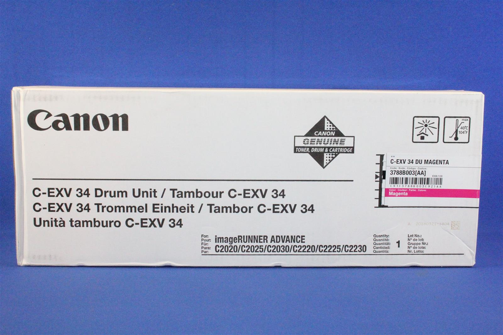 Canon C-Exv 34 - Magenta - Original - drum unit - Imagerunner Advance C2020I. C2020L. C2030I. C2030l. C2220I. C2225i.