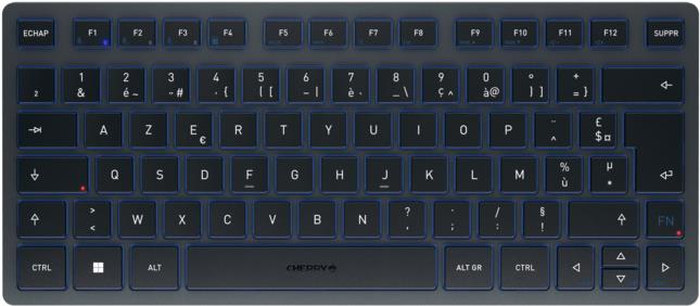 Cherry KW 7100 Mini BT keyboard Bluetooth Azerty Franz�sisch Blau (JK-7100FR-22)