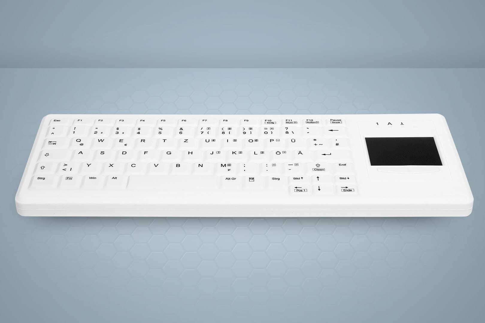 Active KEY Medicalkey AK-C4400 - keyboard - with touchpad - wireless - RF - GB - white (AK-C4400F-GFUS-WUK)