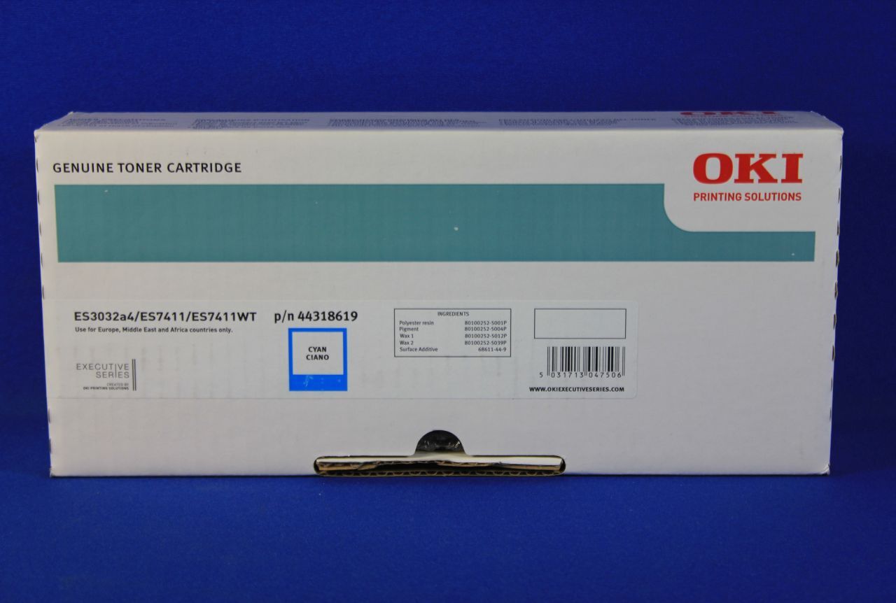 Oki - cyan - original - toner cartridge - for OKI PRO7411WT. ES 7411dn
