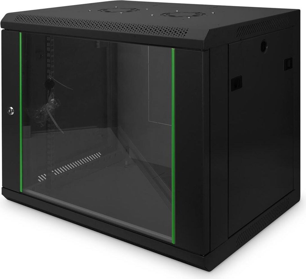 Digitus Dynamic Basic DN-19 09-U-EC-SW - cabinet network cabinet - suitable for wall mounting - black. 9005 - 9U - 483 cm (19