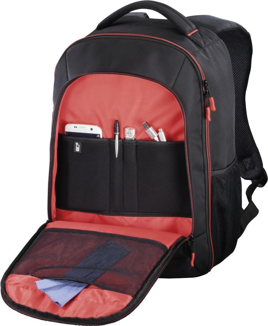 Hama Miami Etui type backpacking. Brand compatible universal. Maximum screen size of the tablet 25.6 cm (101 ). Product color black. Red (00139855))