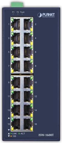 Planet ISW-1600T Network Switch Fast Ethernet (10100) blue (ISW-1600T)