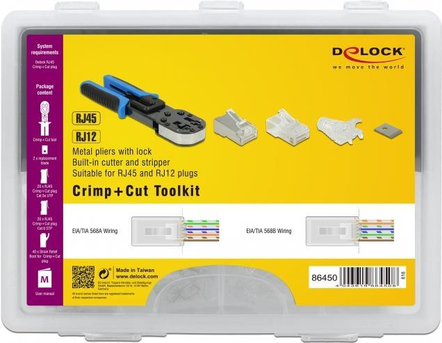 Delock RJ45 Crimp CUT TOOLKIT - Crimp tool - Blush-black