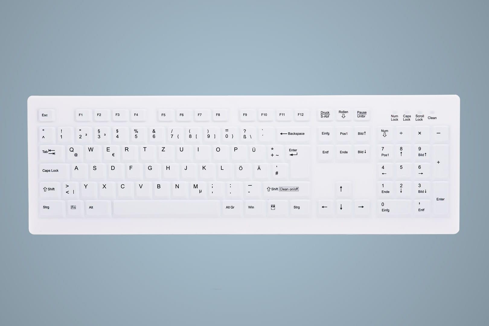 Active KEY AK-C8100FA UVS-WGE keyboard USB Qwerty UK English white (AK-C8100FA-UVS-WGE)
