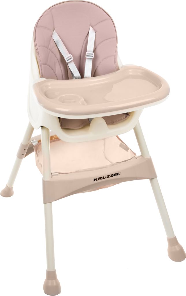 High chair for babies adjustable foldable table 5-point belt 12058