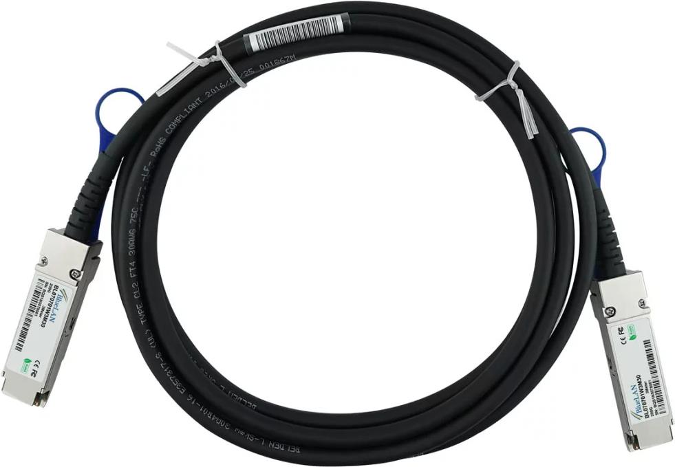 Compatible Lenovo 4Z57A14184 QSFP56 Direct Attach cable. 200gbase-CR4. Infini band. 30Awg. 2 meters (4Z57A14184-BL)