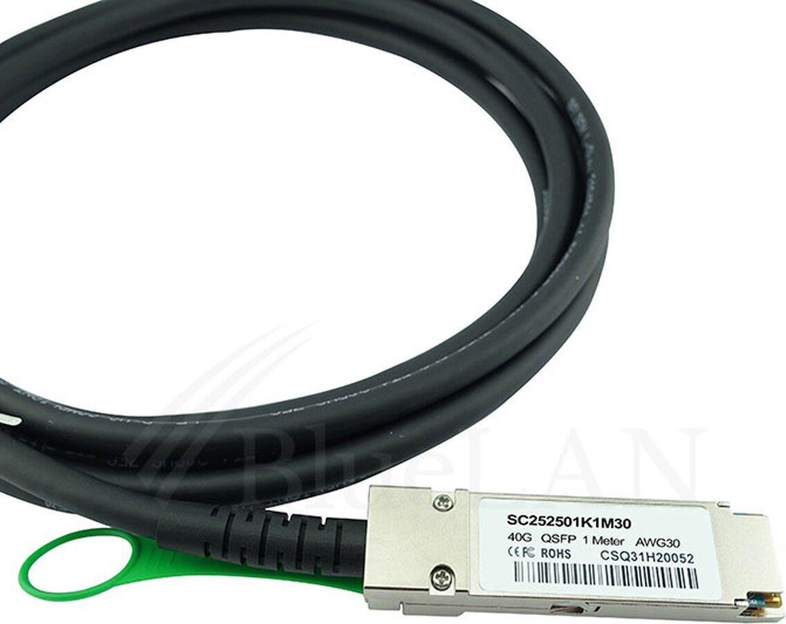 Compatible NETAPP X66100-3 Bluelan QSFP Direct Attach Cable. 40GBase-CR4. Ethle Infiniband Qdr. 30Awg. 3 meters (X66100-3-BL)