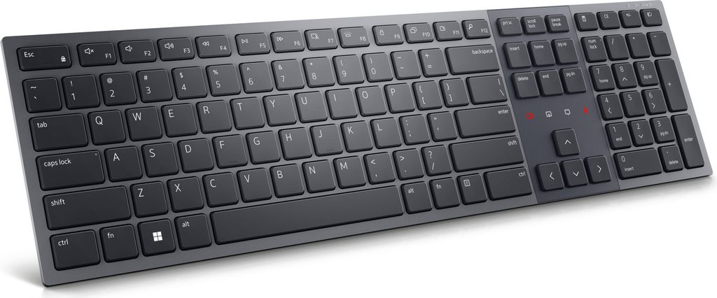 Dell Premier KB900 - keyboard - cooperation - backlit - wireless - 24 GHZ. Bluetooth 51 - Qwertz - - Graphite - with 3 years Advanced Exchange service