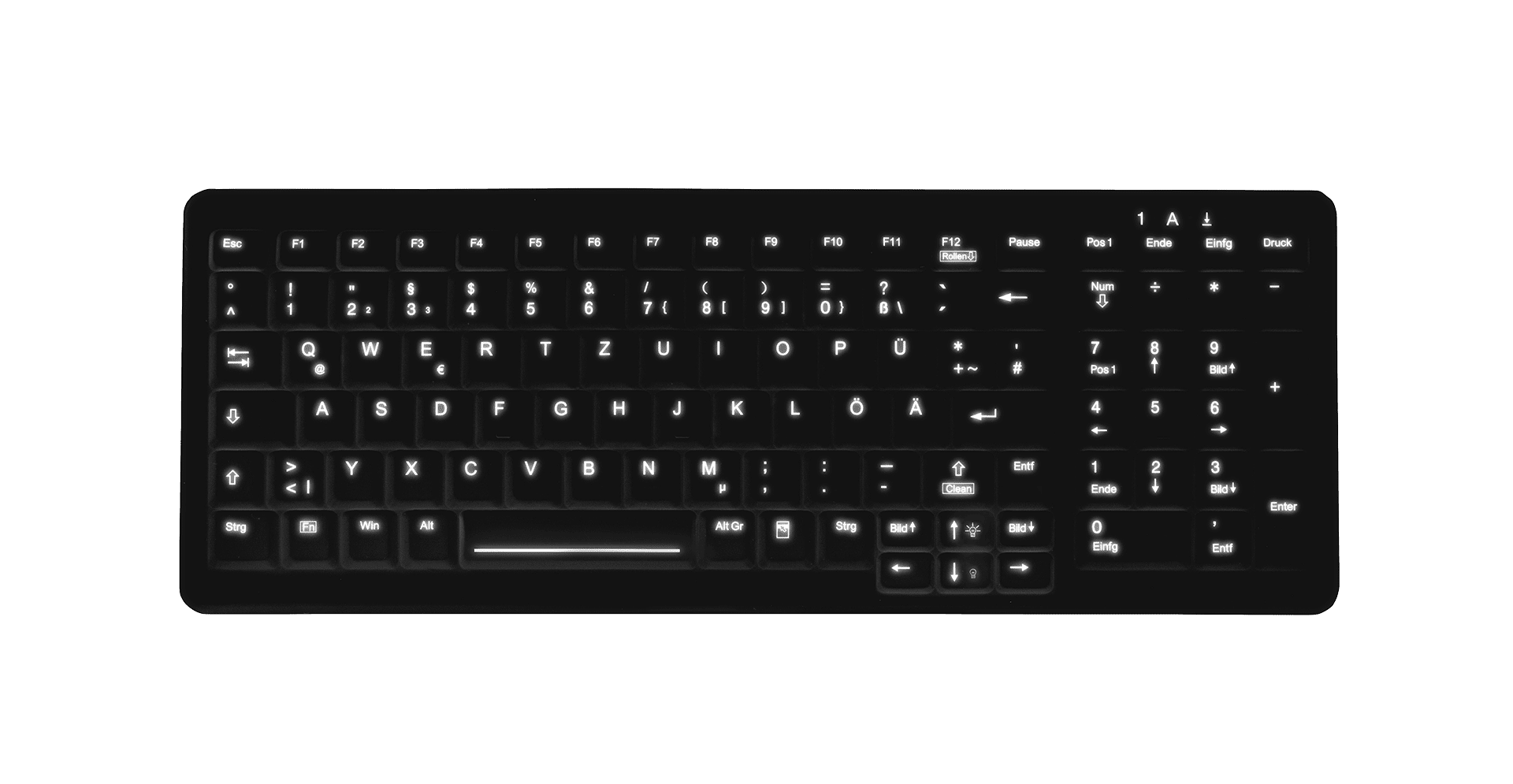 Active key AK-C7000 keyboard USB QWERTZ German black (AK-C7000F-U1-BGE)