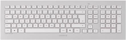 Cherry DW 8000 - keyboard and mouse set - wireless - 24 GHz - Switzerland - white. Silver