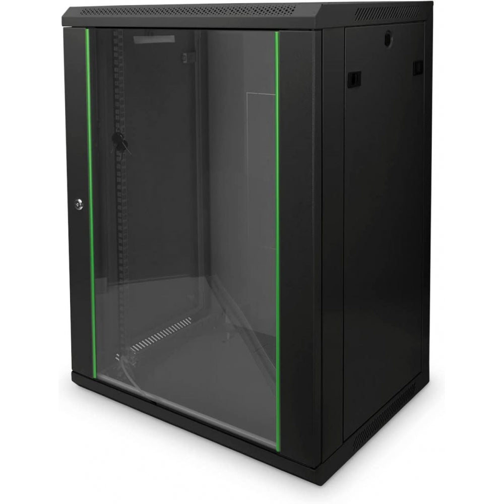 Digitus Dynamic Basic DN-19 16-U-EC-SW - cabinet - network cabinet - suitable for wall mounting - RAL 9005 - 16U - 483 cm (19)