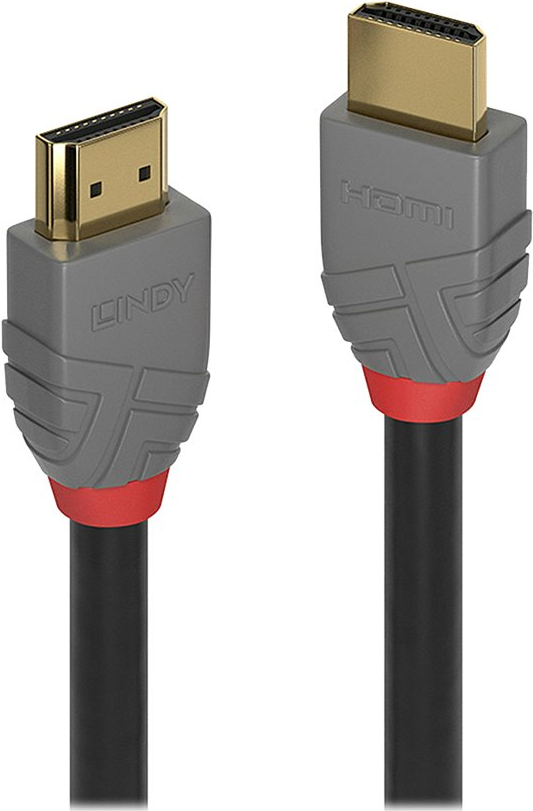 Lindy Anthra Line - HDMI with Ethernet cable - HDMI (M) to HDMI (m) - 20 M - triple insulation - black - round.
