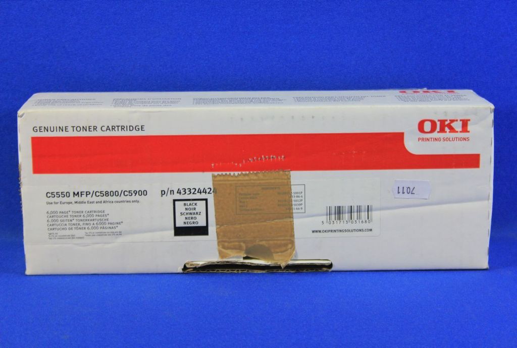 Oki - toner cartridge - 1 x black - 6000 pages - C5550 MFP. 5550N 5800dn. 5800Ldn. 5900cdn. 5900dn.