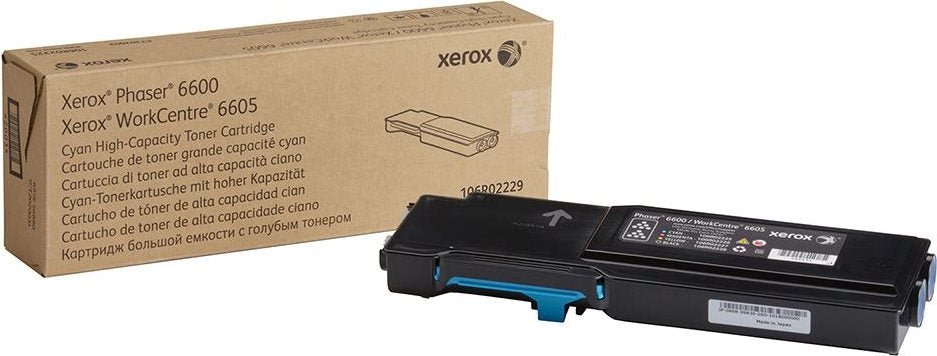 Xerox High Capacity Cyan Toner Cartr Na (Yield 6k) (106R02229)