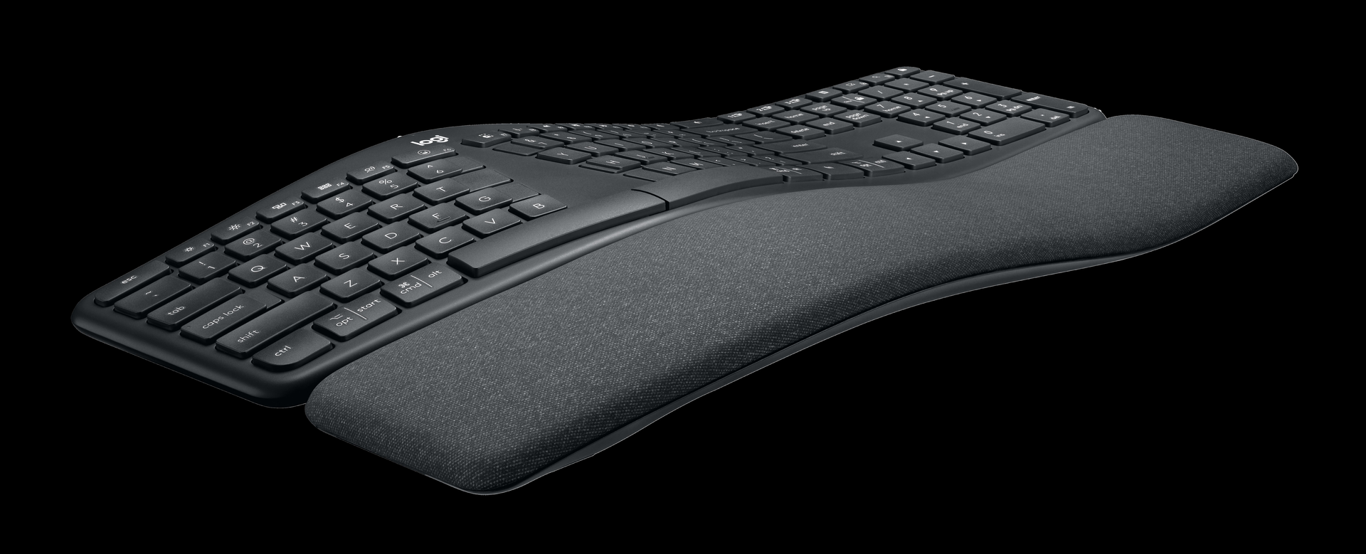 Logitech ERGO K860 Split keyboard for business - keyboard - wireless - Bluetooth Le - Qwerty - Pan-Nordic - Graphite
