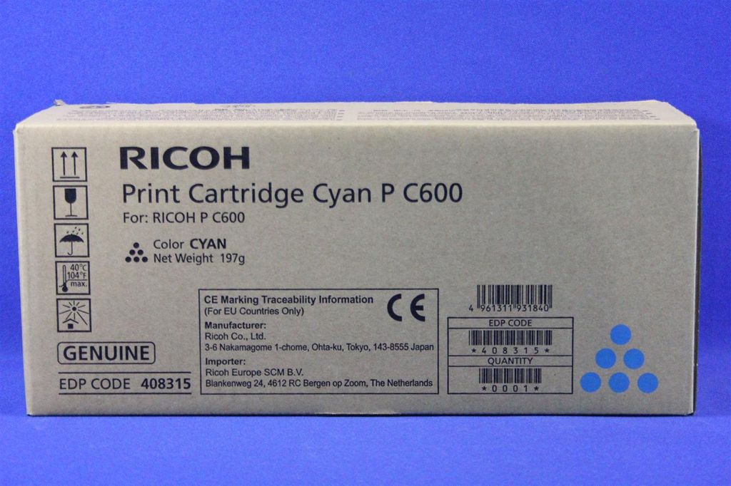 Ricoh 408315 toner cartridge original cyan 1 stem (e) (408315)
