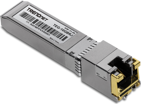 Trendnet TEG 10GBRJ - SFP -Transceiver module - gigen. 5 25 gigen - 1000Base-T. 10GBase-T. 5GBase-T - RJ