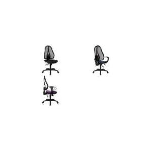 Topstar B�rotrestlühl open point sy. Fabric. Royal blue stepless seating. Servation gas spring (OP200 G26)