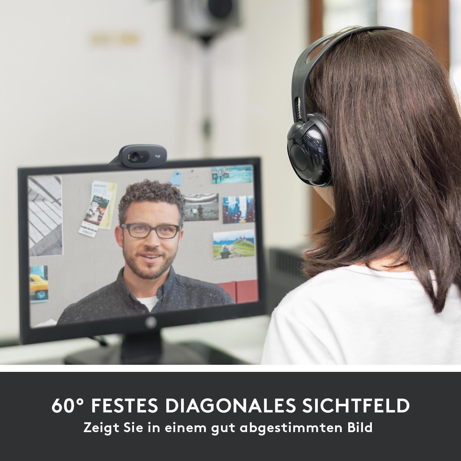 Logitech C505 HD webcam 1280 720 pixel USB black (960-001363)