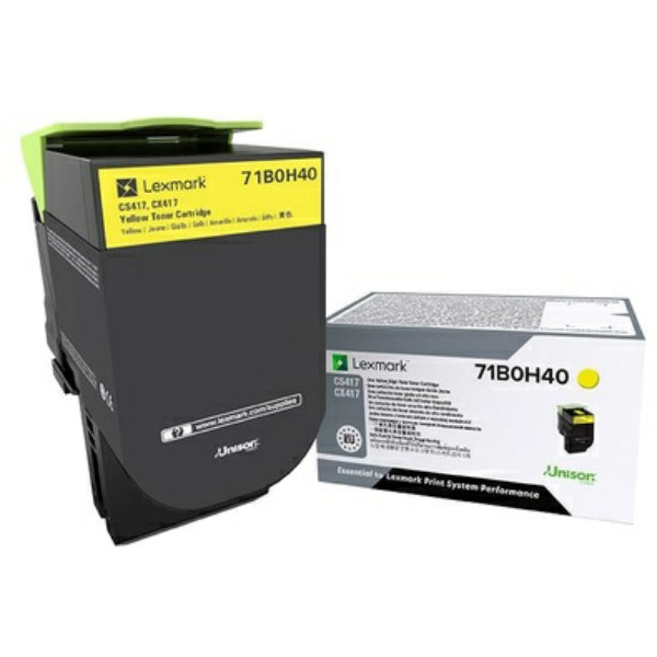 LEXMARK X417 - high product - yellow - original - toner cartridge LCCP - LEXMARK CS417DN. CS517DE. CX417DE. CX517DE