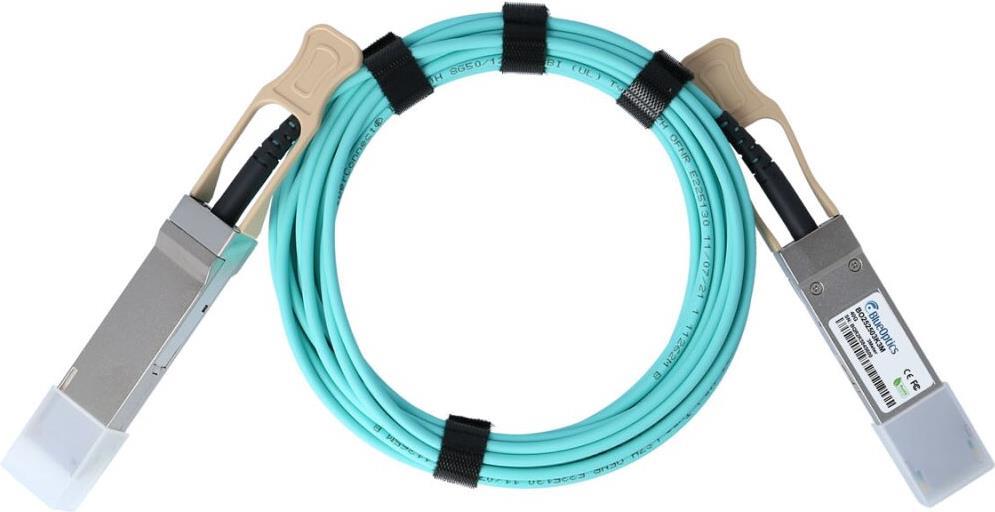 Compatible Avaya AA1404028-15M QSFP Blueoptics Active optical cable (AOC). 40GBase-SR4. Ethernet. InfiniBand FDR10. 15 meters (AA140428-15M-BO)