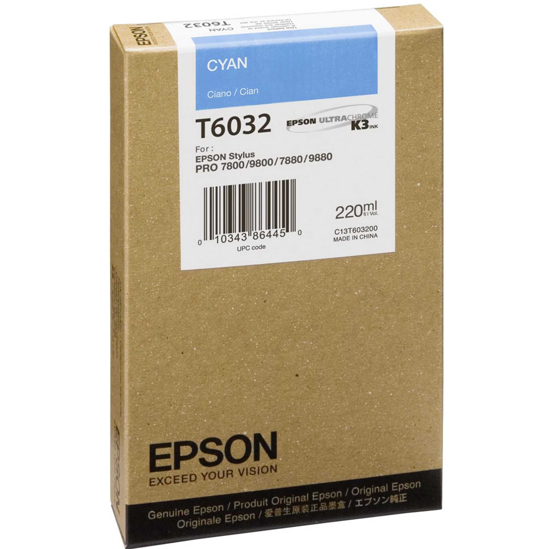 Epson T6032 - printer cartridge - 1 x cyan (C13T603200)