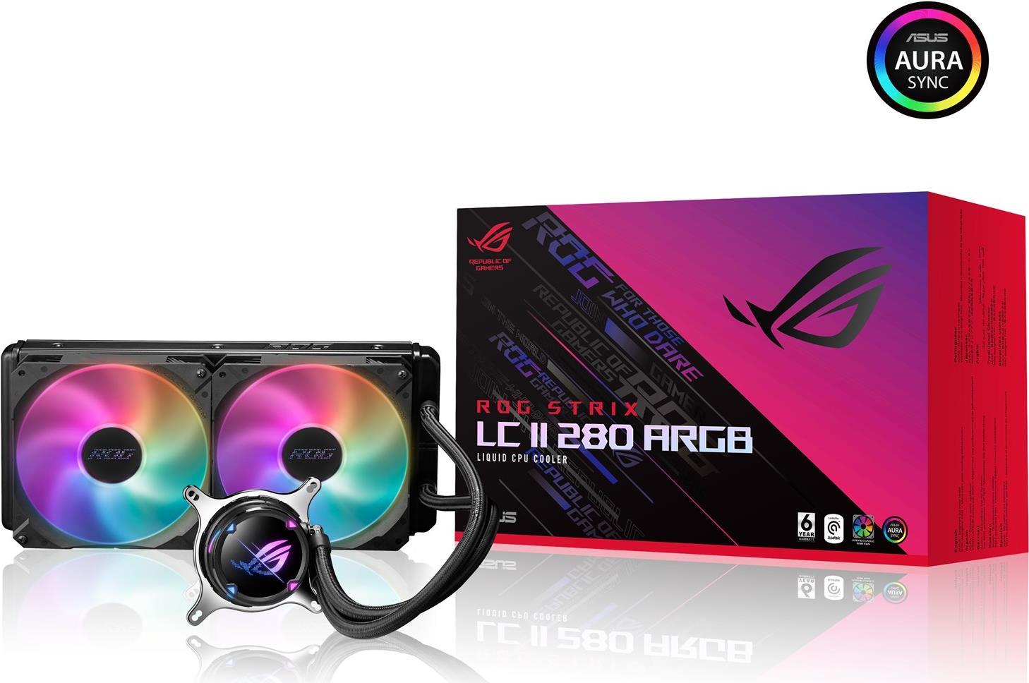 ASUS ROG STRIX LC 280 ARGB processor all-in-one-flowering skier 14 cm black 1 stem (e) (90rc00c1-m0uay1)
