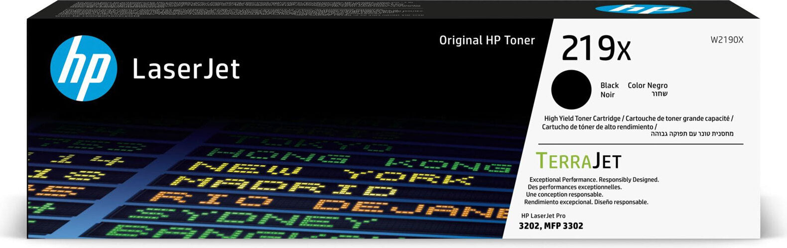 HP 219x - high yield - black - original - laser jet - toner cartridge (W2190X) - PN 499Q6F#B19. 499Q8F#B19 (W2190X)