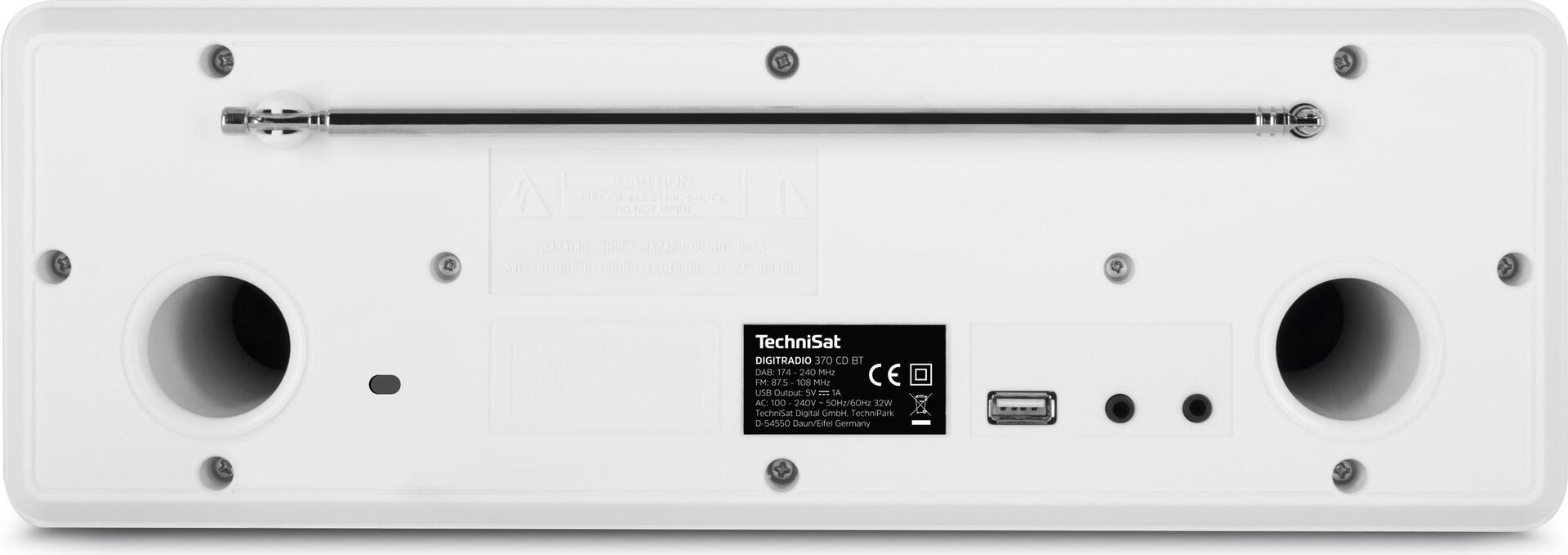 Technisat Digitradio 370 CD BT - audio system - 2 x 5 watt - white
