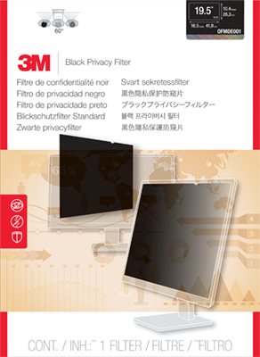 3M privacy filter 19.5W - screen filter - 49.5 cm wide image (195    broad picture) - black (7100083288)